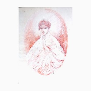 Venus in Furs, 1980s, Original Drawing on Paper