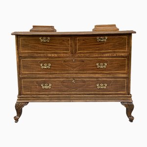 Late-19 Century Walnut and Marquetry Commode Chest of Drawers, 1890s