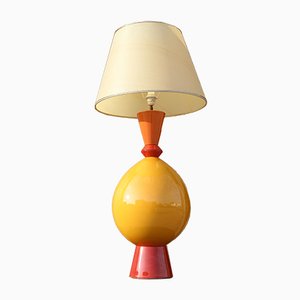 Large French Ceramic Table Lamp from Lampes d""Albret, 1990s