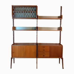 Teak Ergo Wall Unit with 2 Sections by John Texmon for Blindheim Møbelfabrikk, 1960s