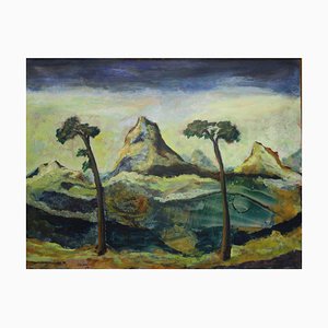 Abilio Llamas, Landscape Painting, Paper