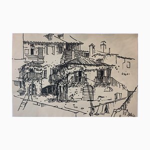 Heinz Fahle, 1925-2017, Italian Houses, Inde Encre