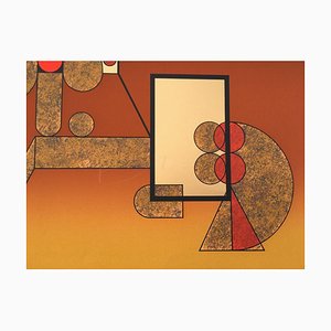 Fefwiz, Abstract Lithograph with Gold Embossing