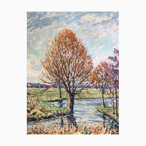 Reinecke, River Landscape, Oil on Canvas