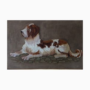 Saint Bernard, Collage on Fabric