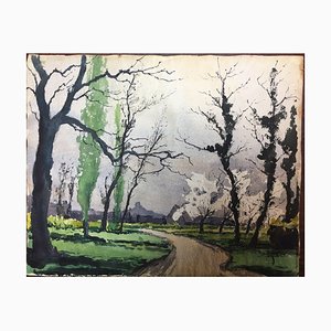 Chemin d'Arbres, Aquarelle