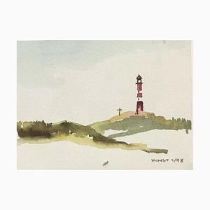 Malte Kindt, Wiesbaden Sylt Schleswig-Holstein, 1998, Acuarela
