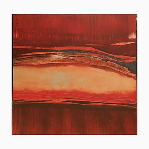 Theo Noll, Waves in Orange, 1968, Acrílico
