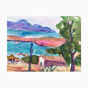 Heymo Bach, Lindos On Rhodes, 2005, Aquarelle