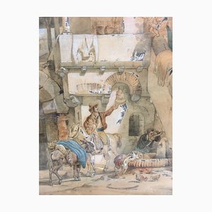 Wilhelm Gail, Farewell at the Well, 1825, Watercolor