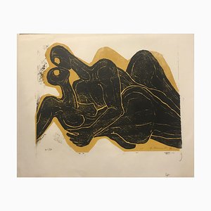 Robert Friend, 1929-1999, 2 Figuren, Holzschnitt