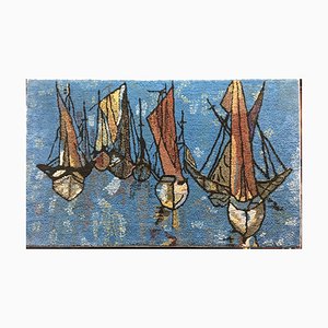 Vintage Sailboats Tapestry, 1970s