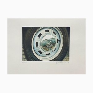 Kolter Jörg 1940, VW Hubcap Chrome Elbing Bremen, 1978, Lithographie Réaliste