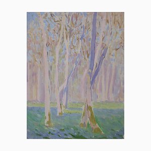 Bourgeois De Wohl, Trees In Purple Violet, 1914, Media misti