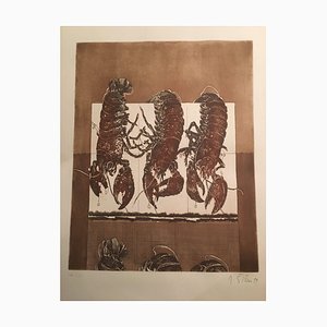 Ivica Sisko Zagreb, Three Lobsters, 1977, Aquatinte