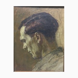 Josef Friedhofen, Profile Of Man, 1930, óleo sobre lienzo