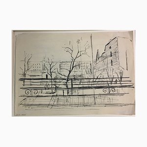 Ernst Krantz, City Sketch I, 1947, Inde Encre