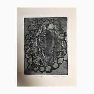 Colette Peltier, 1907-1983, Les Profile, Etching