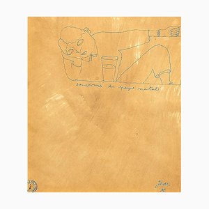 Jean Cocteau, Memories Du Pays Natal, Ink Drawing, 1920s