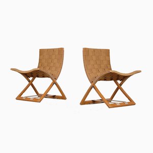 Swedish Folding Chairs, 1960s, Set of 2