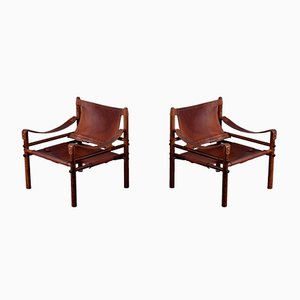 Vintage Sirocco Safari Chairs by Arne Norell for Arne Norell AB, 1960s, Set of 2