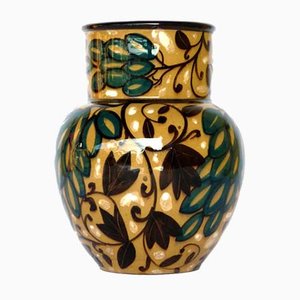 Italienische Floral Vase von Albissola Liberty, 1900er