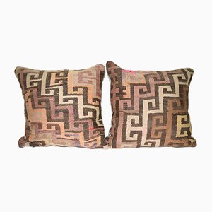Turkish Kilim Cushion Covers, Set of 2