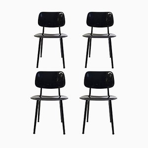 Chaises Revolt Mid-Century par Friso Kramer pour Ahrend De Cirkel, Set de 4