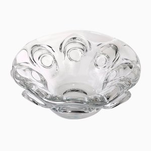 Large Mid-Century Crystal Bowl from Val Saint Lambert