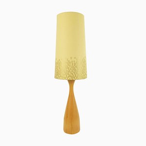 Mid-Century Scandinavian Table Lamp with Stylized Yellow-Gold Shade