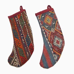 Turkish Kilim Ornament Stockings, Set of 2
