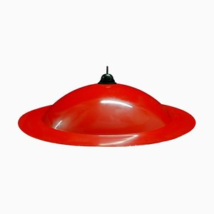 Red Lampiatta Ceiling Lamp by De Pas, D""Urbino and Lomazzi for Stilnovo, 1970s