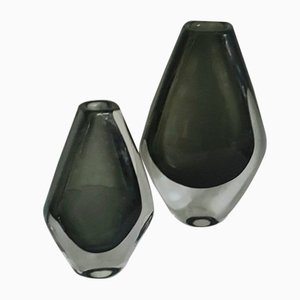 Vases by Nils Landberg for Orrefors, 1950s, Set of 2