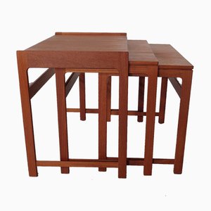 Tables Gigognes en Teck, Danemark, 1960s, Set de 3