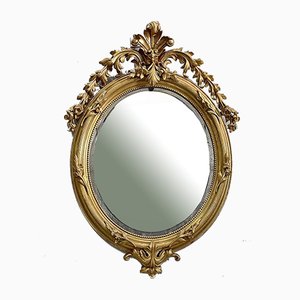 Goldener Napoleon III Spiegel mit goldenem Rahmen