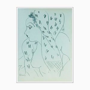 Henri Matisse (d’après) , Femme De Profil , lithograph