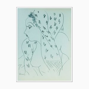 Henri Matisse (d'après), Femme De Profil, Lithographie