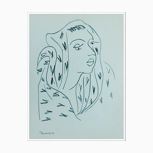 Henri Matisse (d’après) , La Femme Au Foulard, 1943 , lithograph