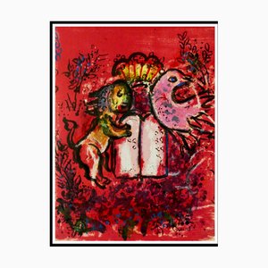 Marc Chagall, Frontispice, Vitraux De Jérusalem, 1962, lithographie Originale