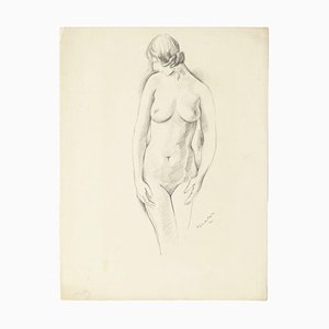 Pierre Guastalla, nudo, XX secolo, disegno a matita