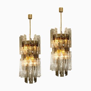Chandeliers by Carlo Nason for Mazzega, 1970s, Set of 2