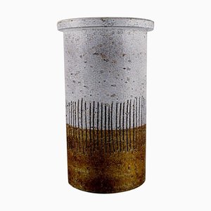 Vase Cylindrique en Céramique Émaillée par Mari Simmulson pour Upsala-Ekeby