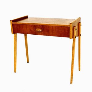 Table de Chevet en Teck et en Chêne, 1960s