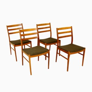 Schwedische Esszimmerstühle aus Buche, 1960er, 4er Set