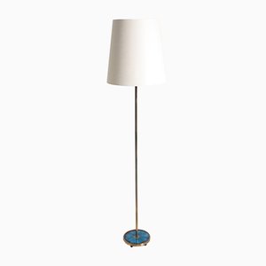 Brass & Enamel Floor Lamp, 1960s