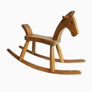 Cavallino a dondolo vintage in legno di Kay Bojesen per bambini