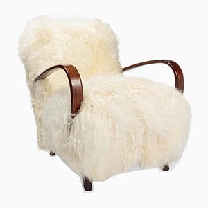 Icelandic Sheepskin Chair by Jindrich Halabala