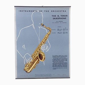 The B Tenor Saxophon Poster, 1950er