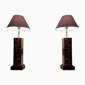 Tortoise Shell Pattern Table Lamps by Anthony REDMILE, 1960s, Set of 2