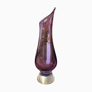 Mid-Century Modern Blue and Purple Murano Glass Vase from Seguso, 1970s